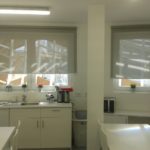 Relax and coffee break VIP area - Net: screen fabric in roller blind